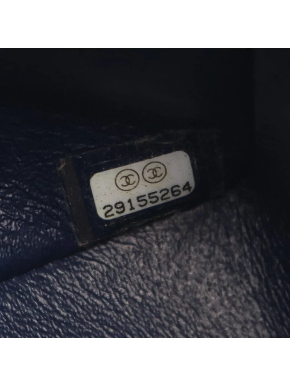 Chanel Shoulder Bag Quilted Double Flap Navy Caviar Leather Chain